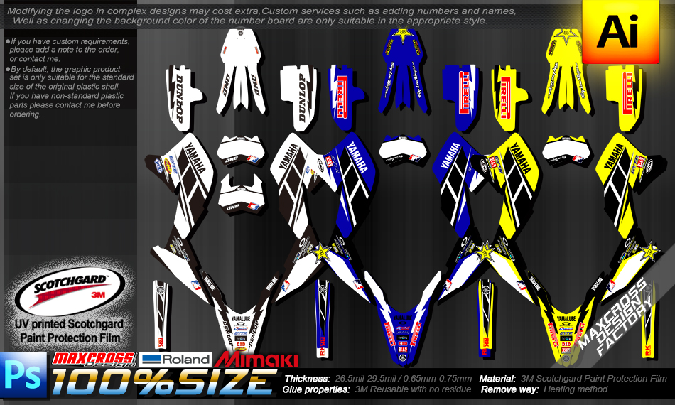 YAMAHA WR250R/X After 2007' YMH STYLE